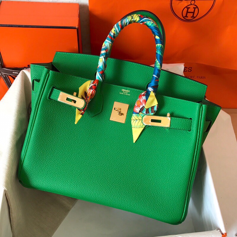 Hermes Birkin 30CM Togo Leather Handbag Green